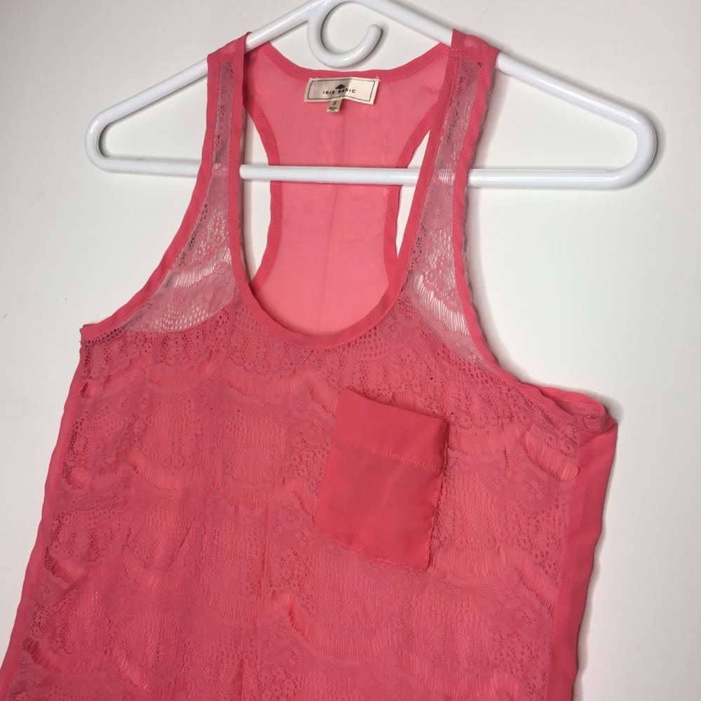 Iris Basic Small Pink Racerback Tanktop - Picture 2 of 4